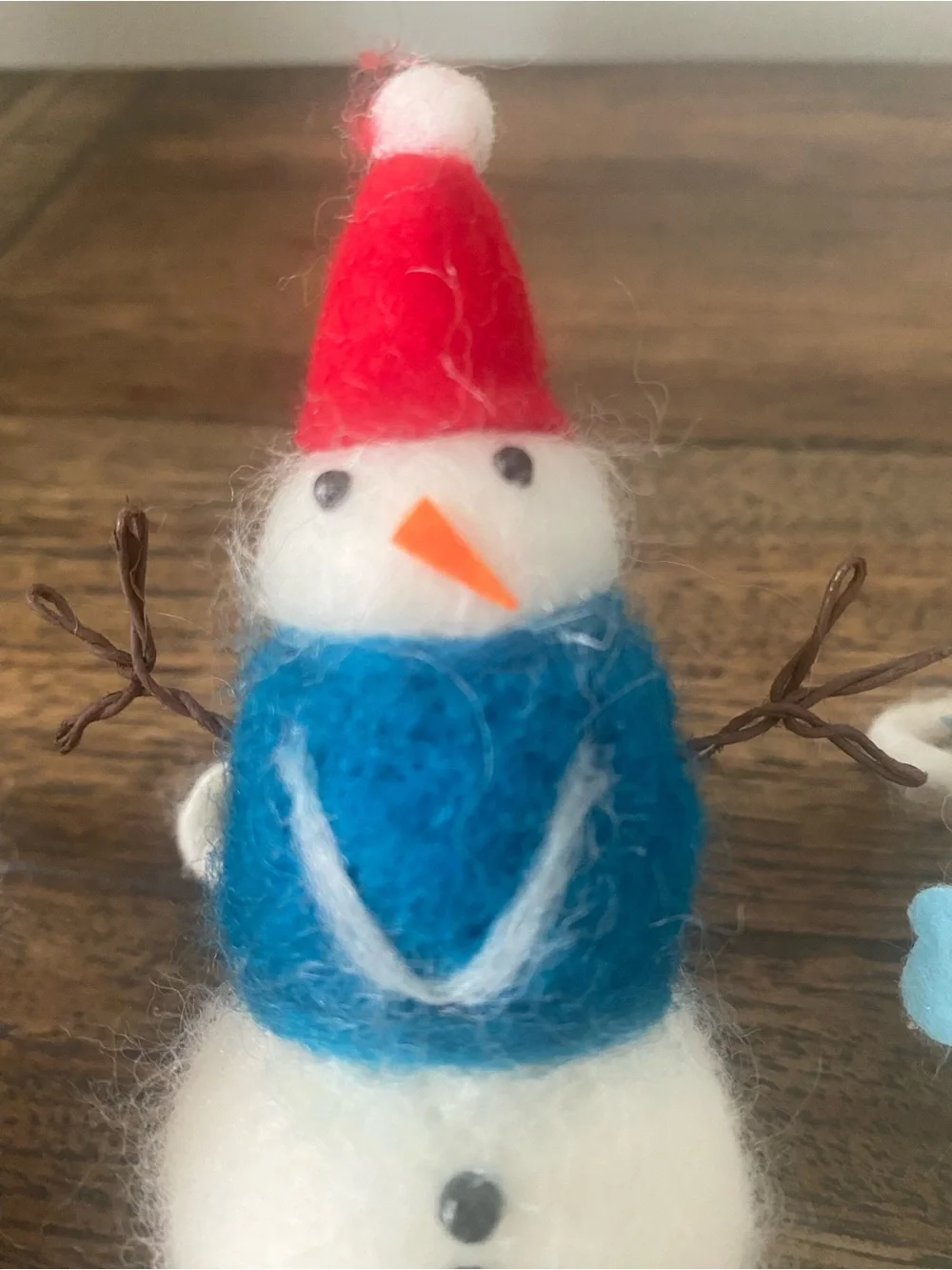 Williams Sonoma Felt Snowmen Set of Four NWT